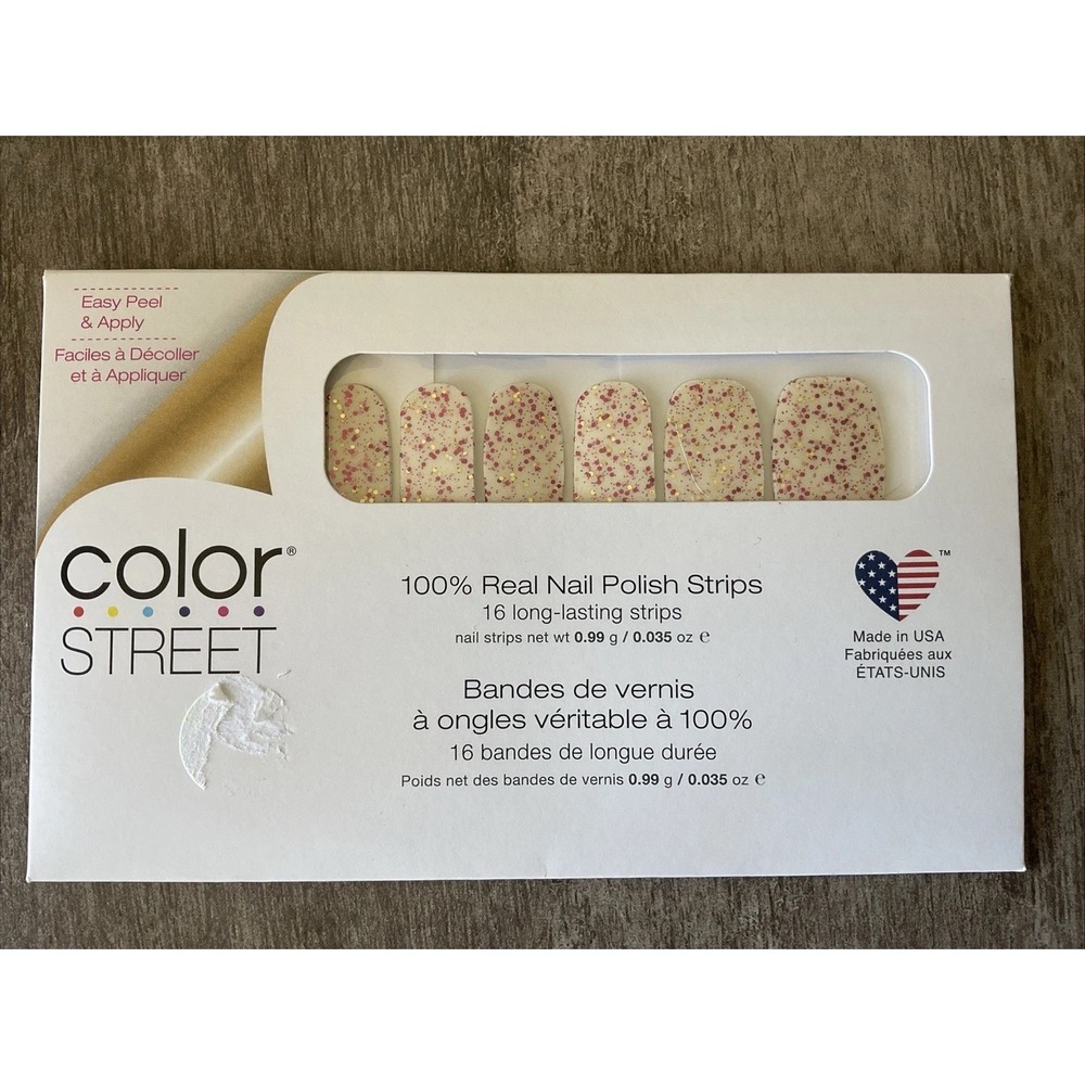 New Color Street Nail Polish Strips Manicure Pedicure Shade PINK PEPPERCORN
